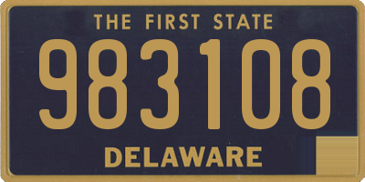 DE license plate 983108