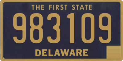 DE license plate 983109