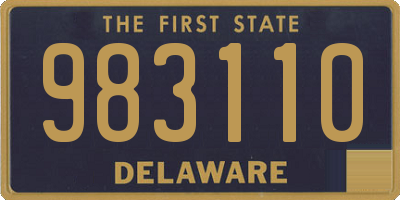 DE license plate 983110