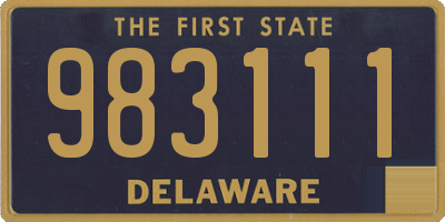 DE license plate 983111