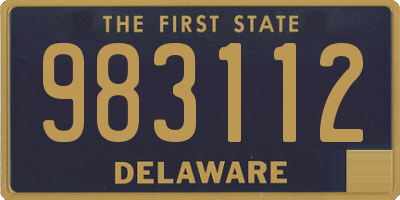 DE license plate 983112