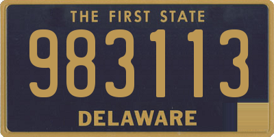 DE license plate 983113