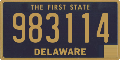 DE license plate 983114