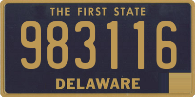 DE license plate 983116