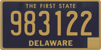 DE license plate 983122