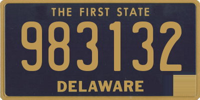 DE license plate 983132