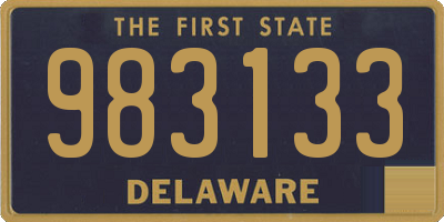 DE license plate 983133