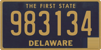 DE license plate 983134