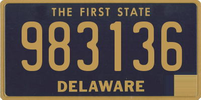 DE license plate 983136