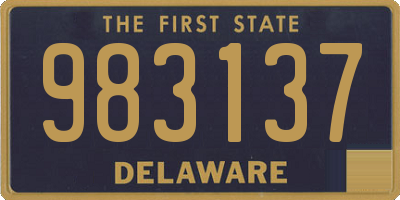 DE license plate 983137