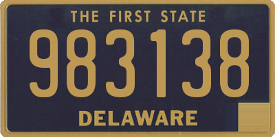 DE license plate 983138