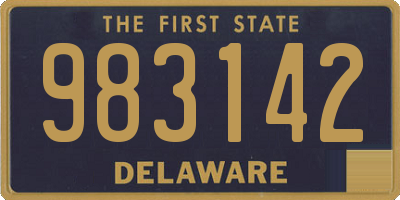 DE license plate 983142
