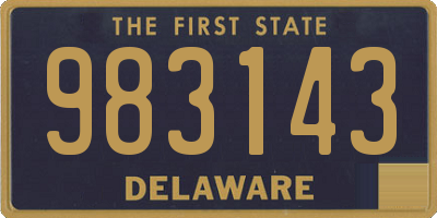 DE license plate 983143