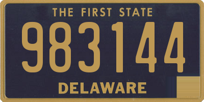 DE license plate 983144