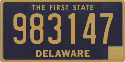 DE license plate 983147