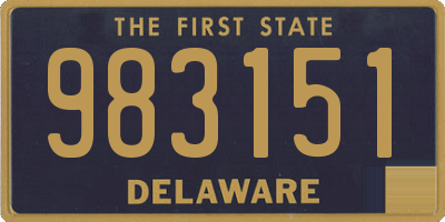 DE license plate 983151