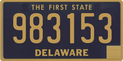 DE license plate 983153