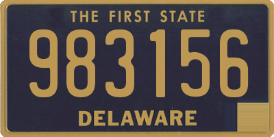 DE license plate 983156