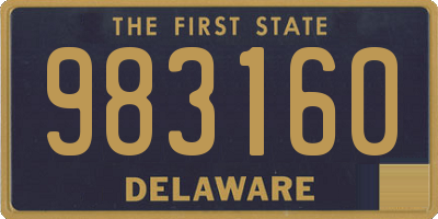 DE license plate 983160