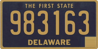 DE license plate 983163