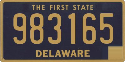 DE license plate 983165