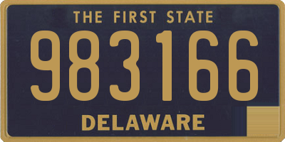 DE license plate 983166