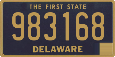 DE license plate 983168