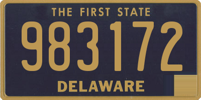 DE license plate 983172