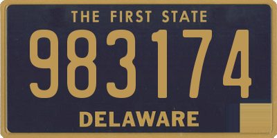 DE license plate 983174