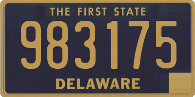 DE license plate 983175