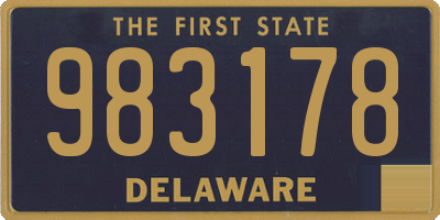 DE license plate 983178