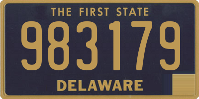 DE license plate 983179