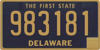 DE license plate 983181