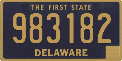 DE license plate 983182