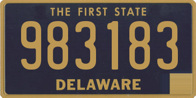 DE license plate 983183