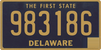 DE license plate 983186