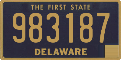 DE license plate 983187