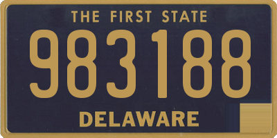 DE license plate 983188