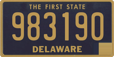 DE license plate 983190