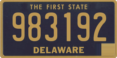 DE license plate 983192