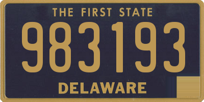 DE license plate 983193