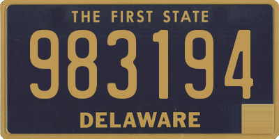 DE license plate 983194