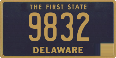 DE license plate 9832