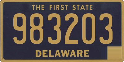 DE license plate 983203