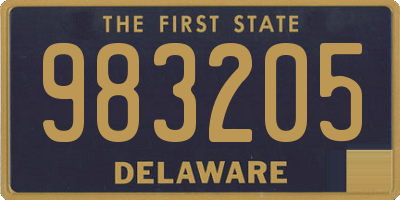 DE license plate 983205