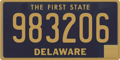 DE license plate 983206