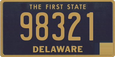 DE license plate 98321