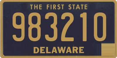 DE license plate 983210