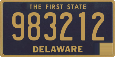 DE license plate 983212