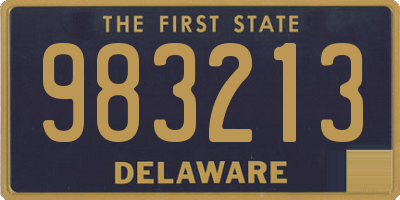 DE license plate 983213